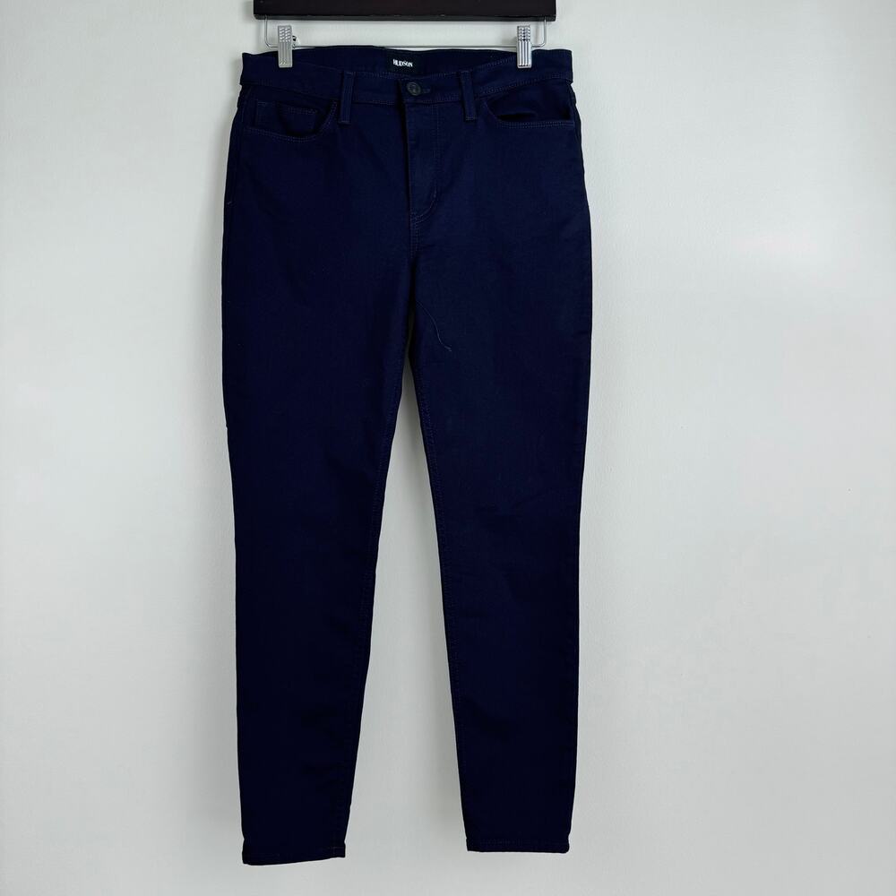 Hudson Women's 30 Natalie Dark Wash Mid Rise Stretch Super Skinny Ankle Jean